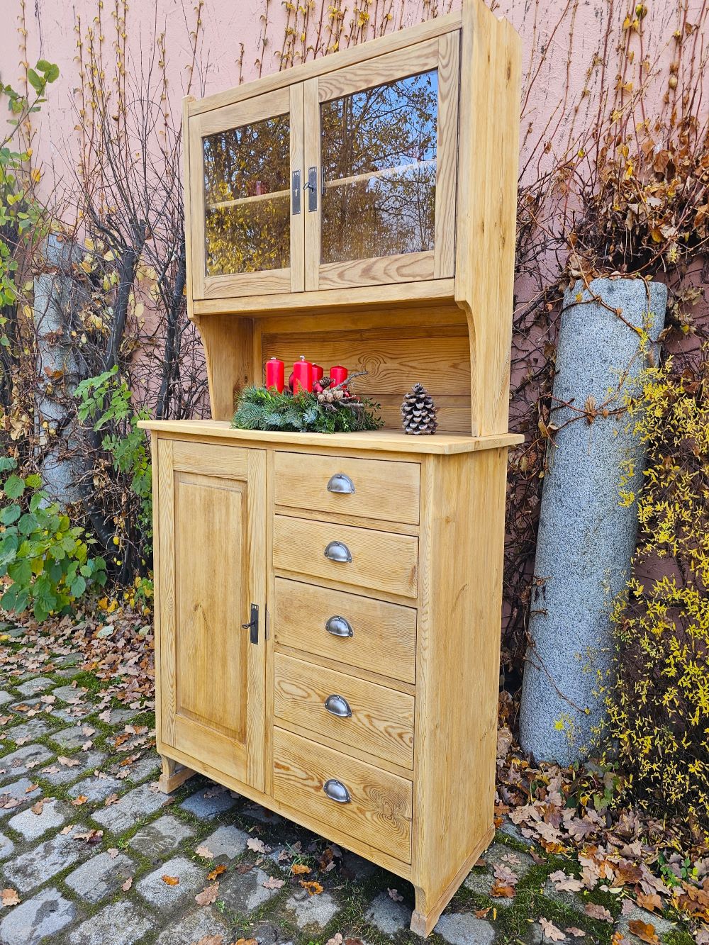 Altes antikes Buffet Kredenz Küchenschrank Anrichte Aufsatzschrank - 121