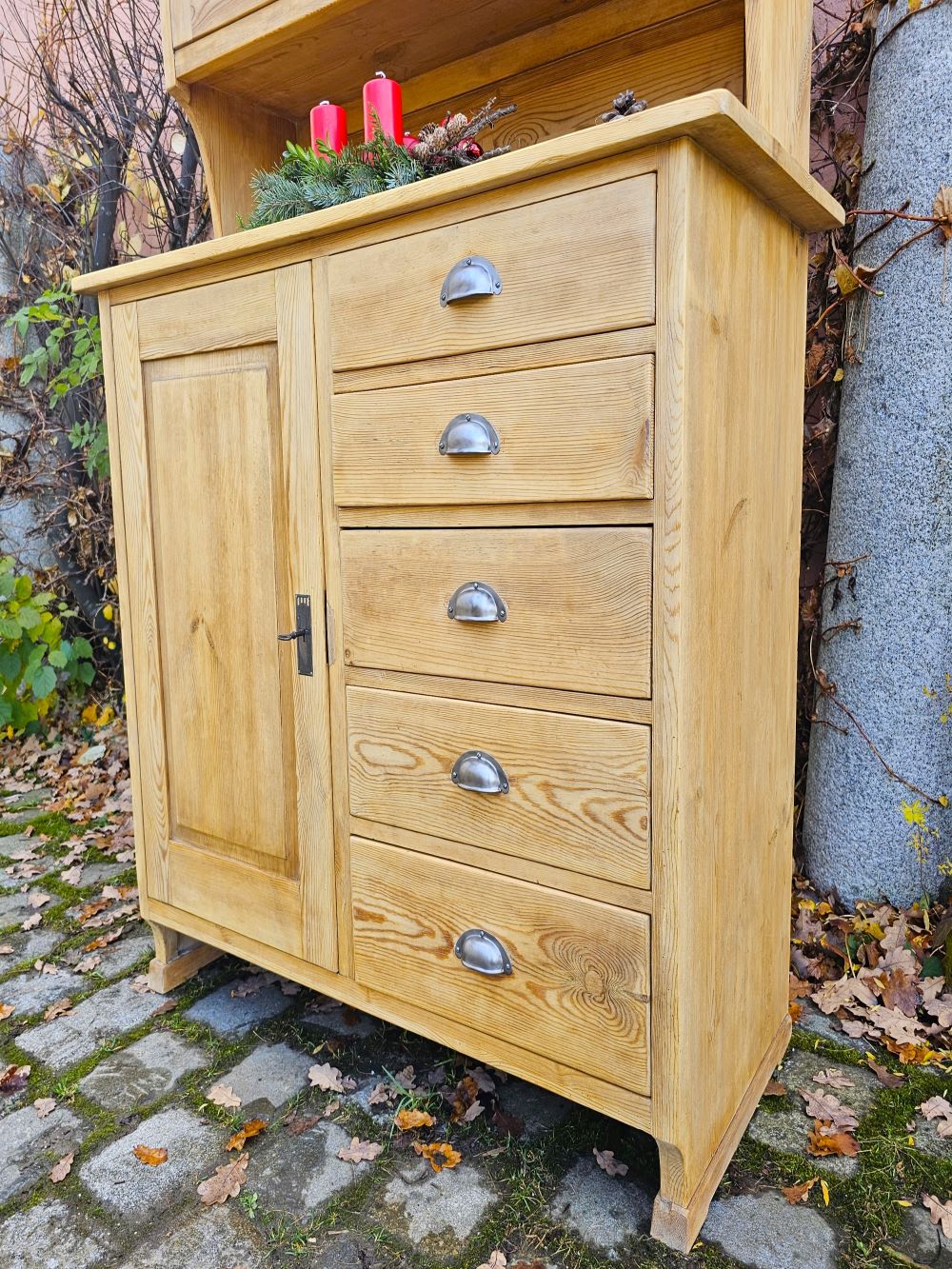 Altes antikes Buffet Kredenz Küchenschrank Anrichte Aufsatzschrank - 121