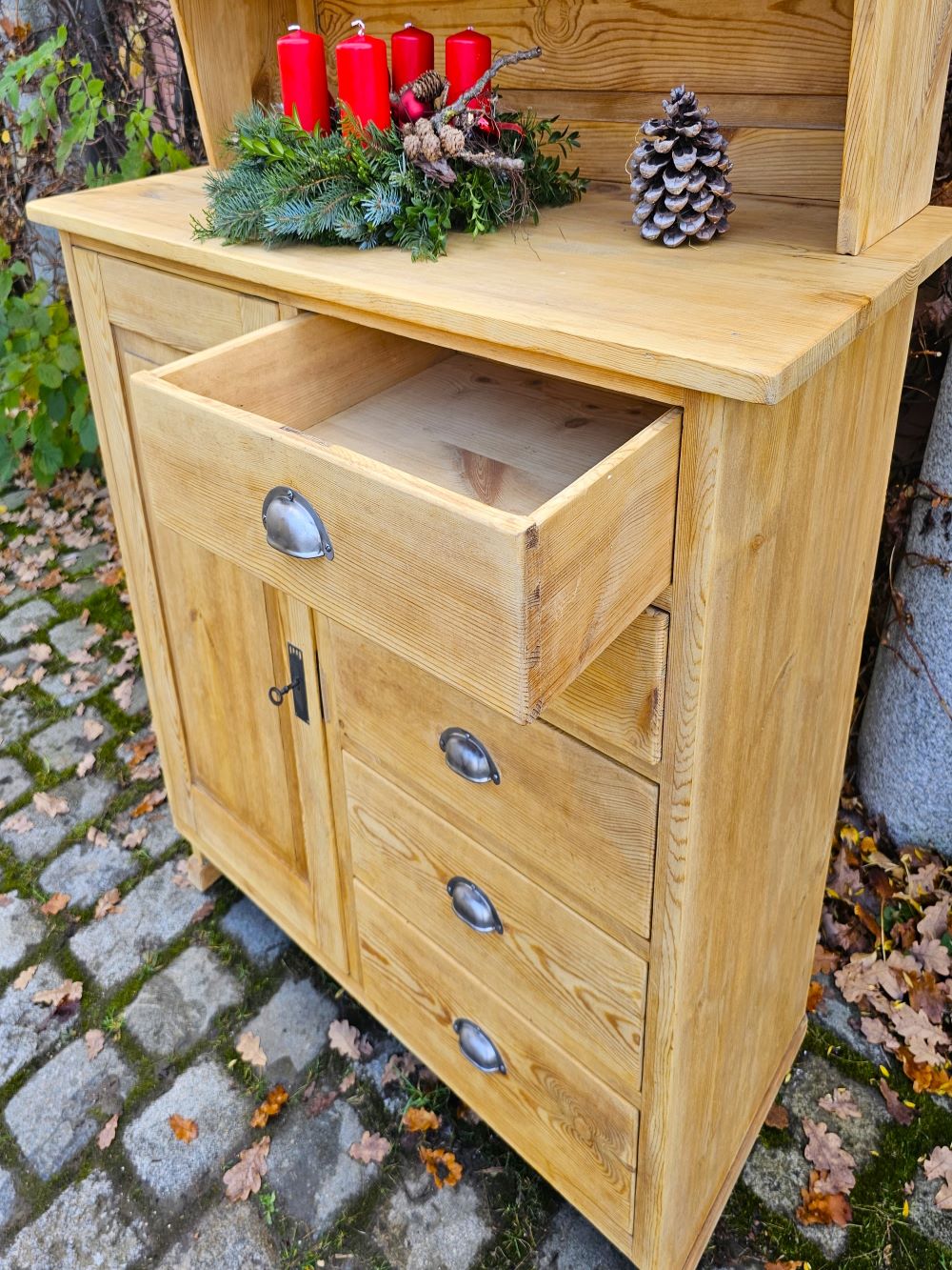 Altes antikes Buffet Kredenz Küchenschrank Anrichte Aufsatzschrank - 121