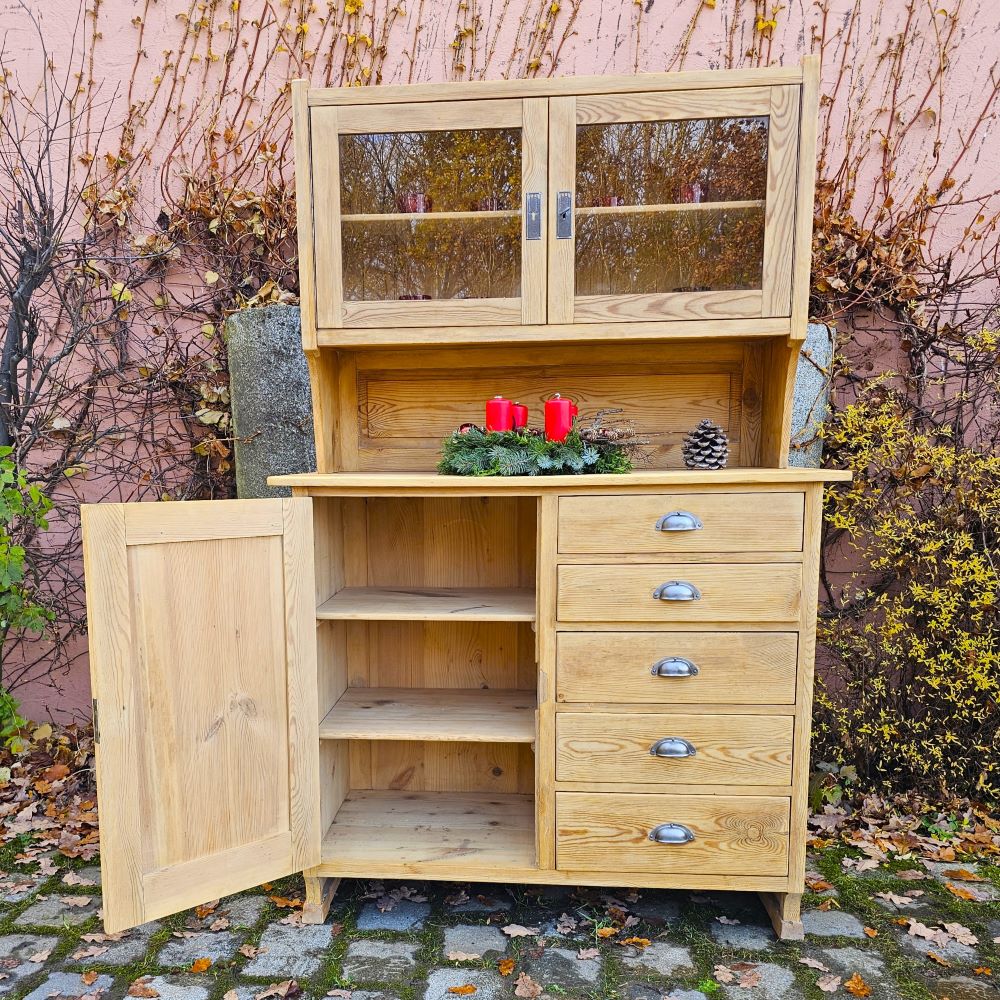 Altes antikes Buffet Kredenz Küchenschrank Anrichte Aufsatzschrank - 121
