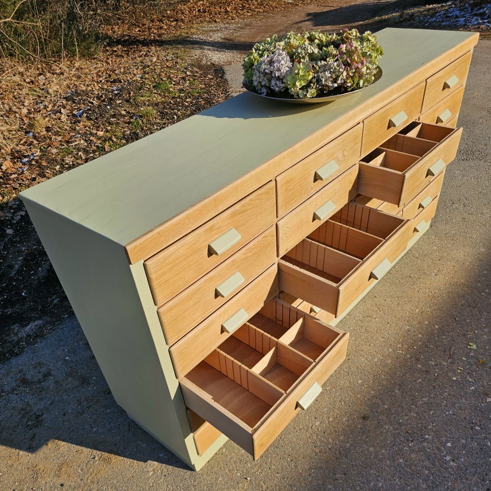 Antiker Alter Apothekerschrank Apothekerkommode Vintage Retro Pastell - 130