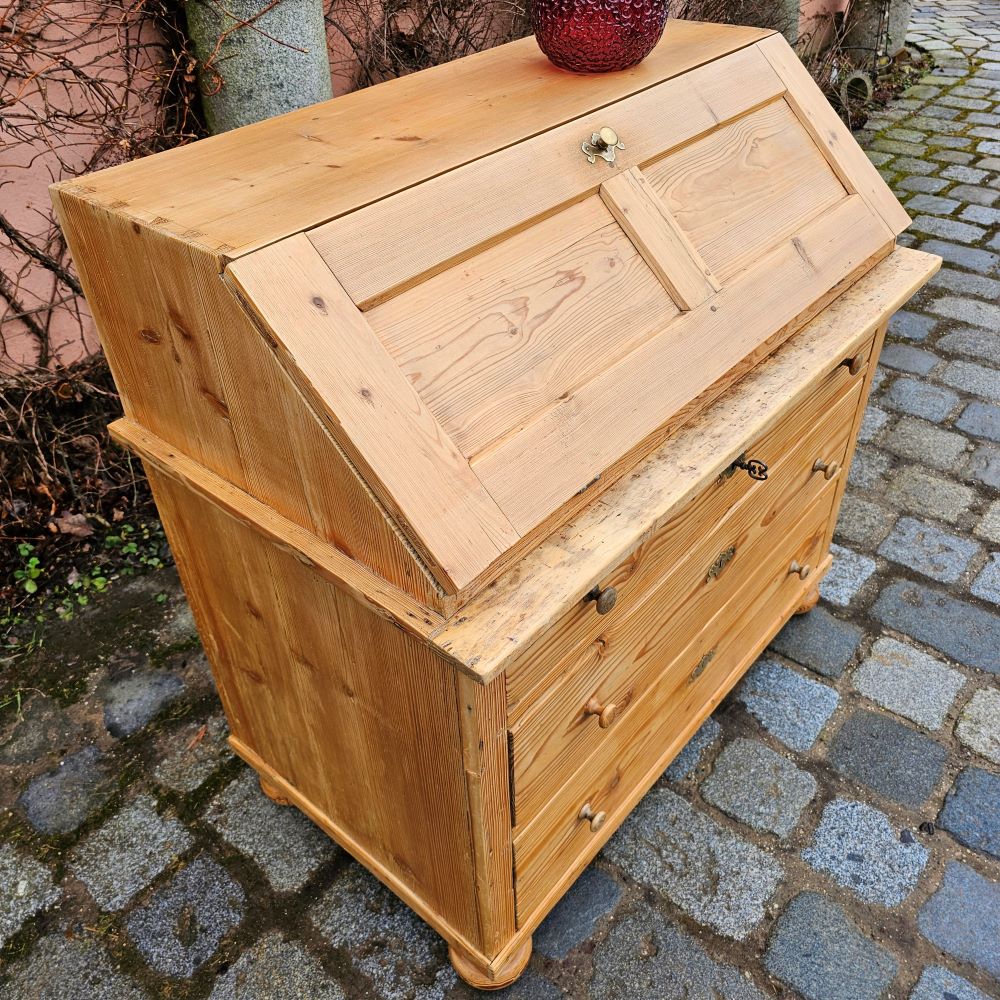 Alter antiker Sekretär Schreibtisch vintage original Büromöbel - 134