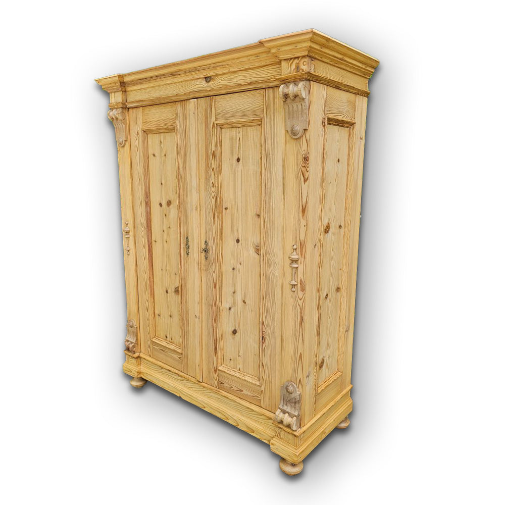 2-türiger teilbarer Schrank alt antik Weichholz - 164