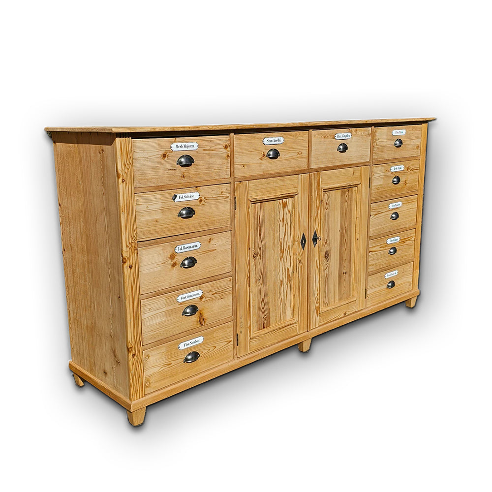 Alter antiker Apothekerschrank Schubladenschrank Highboard - 226