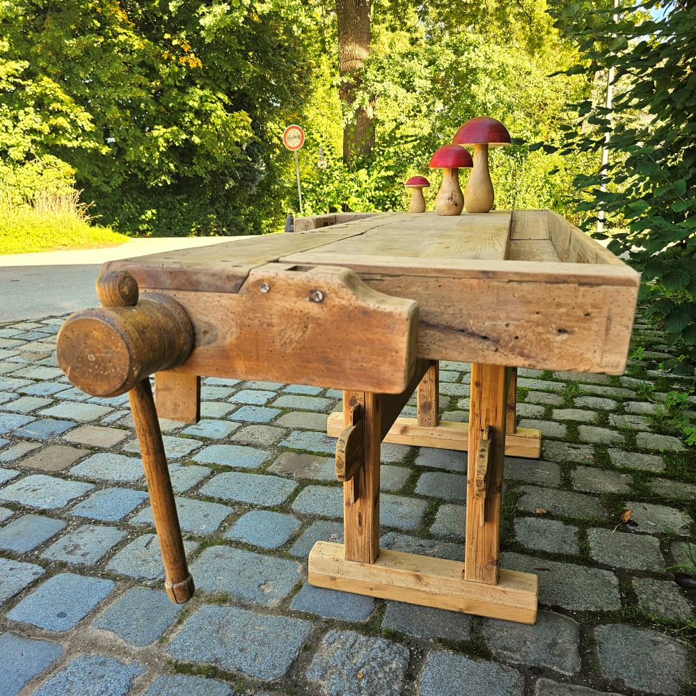Kleine Alte rustikale Hobelbank Kaffeebar für Küche Tisch Schreibtisch - 266