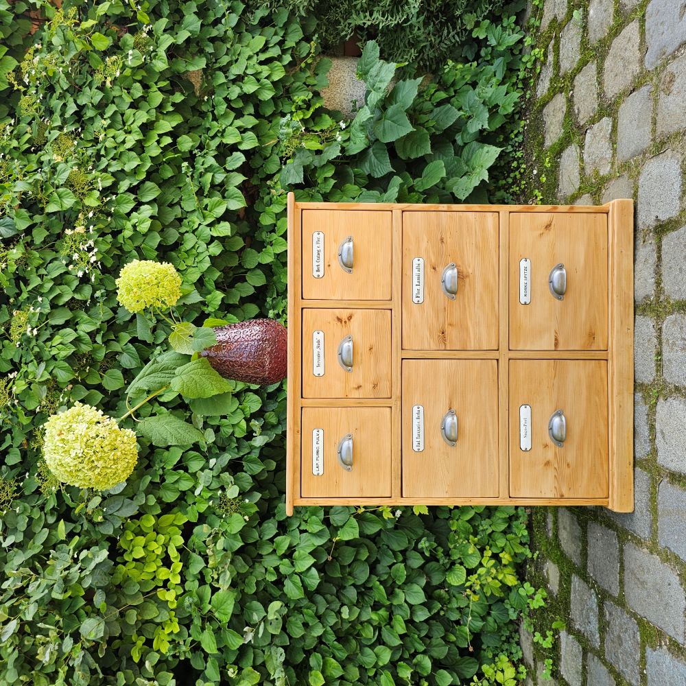 Alter antiker Apothekerschrank Apothekerkommode Schubladenschrank Sideboard - 242