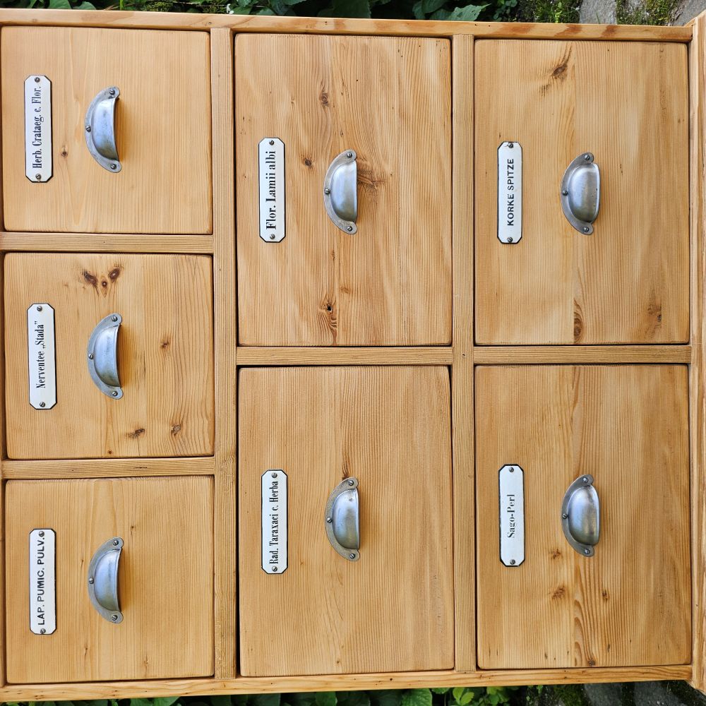 Alter antiker Apothekerschrank Apothekerkommode Schubladenschrank Sideboard - 242