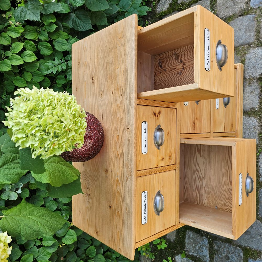Alter antiker Apothekerschrank Apothekerkommode Schubladenschrank Sideboard - 242