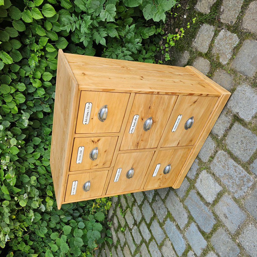 Alter antiker Apothekerschrank Apothekerkommode Schubladenschrank Sideboard - 242