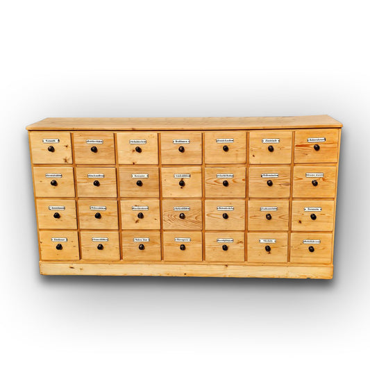 Alter antiker Apothekerschrank Apothekerkommode Schubladenschrank Drogerieschrank Sideboard - 212