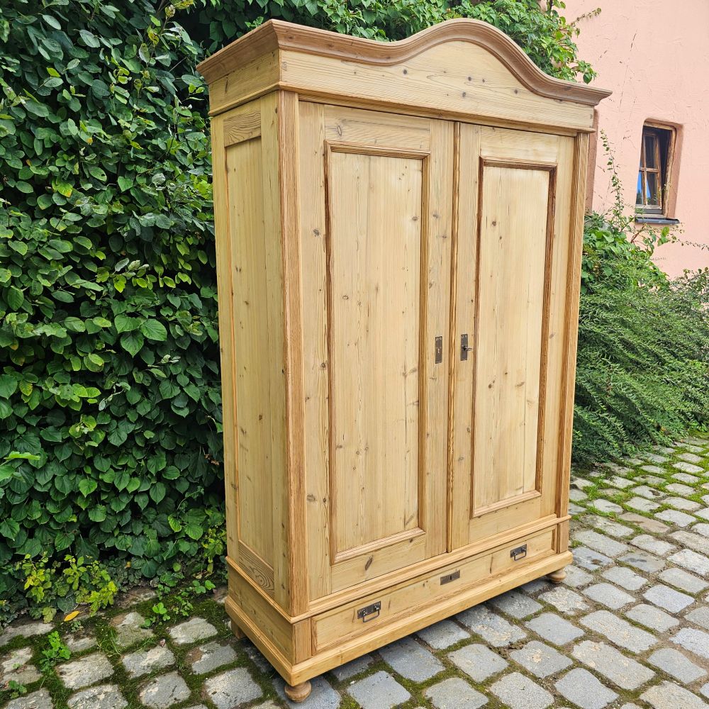 2-türiger teilbarer Schrank alt antik Weichholz - 256