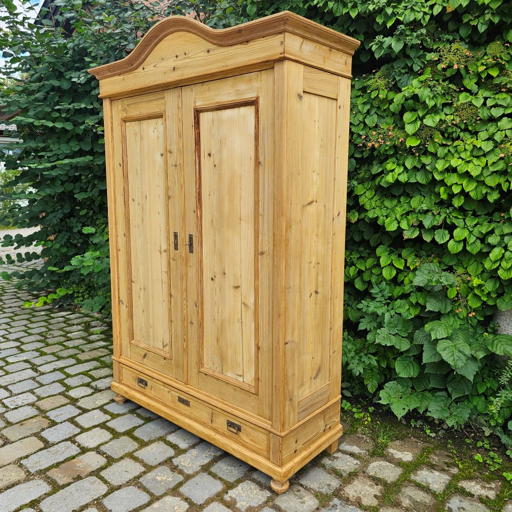 2-türiger teilbarer Schrank alt antik Weichholz - 256