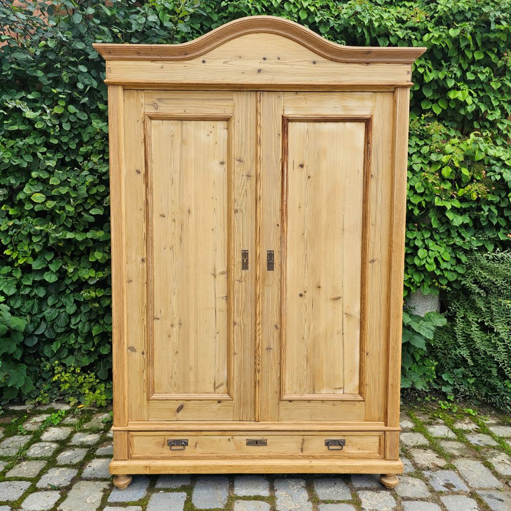 2-türiger teilbarer Schrank alt antik Weichholz - 256