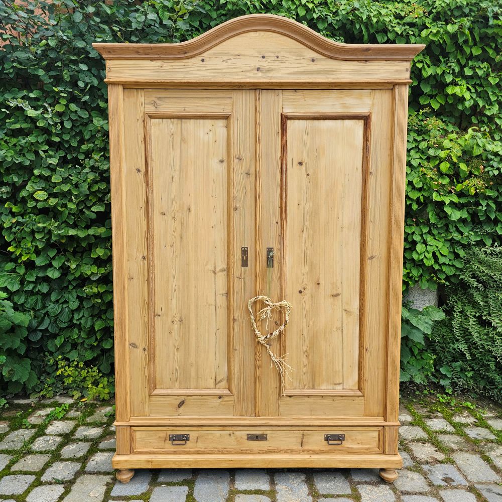 2-türiger teilbarer Schrank alt antik Weichholz - 256