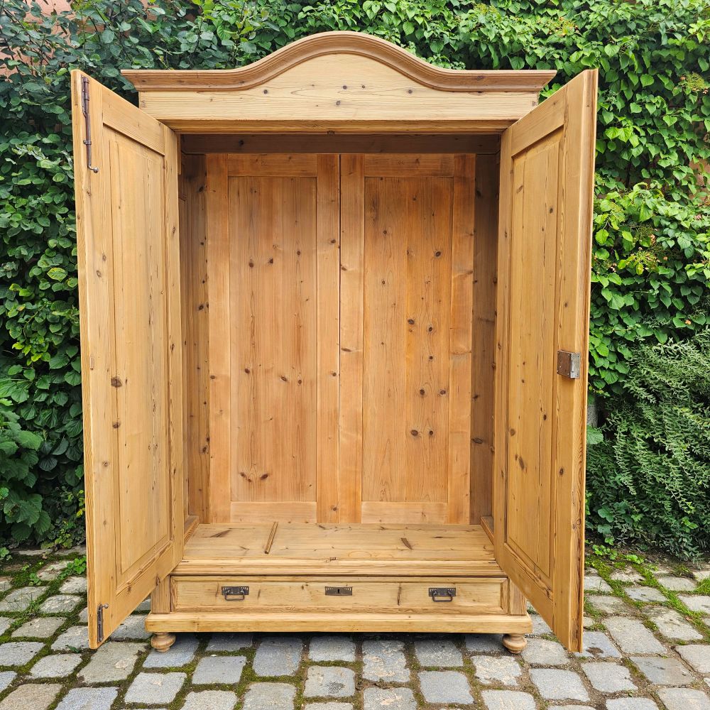2-türiger teilbarer Schrank alt antik Weichholz - 256