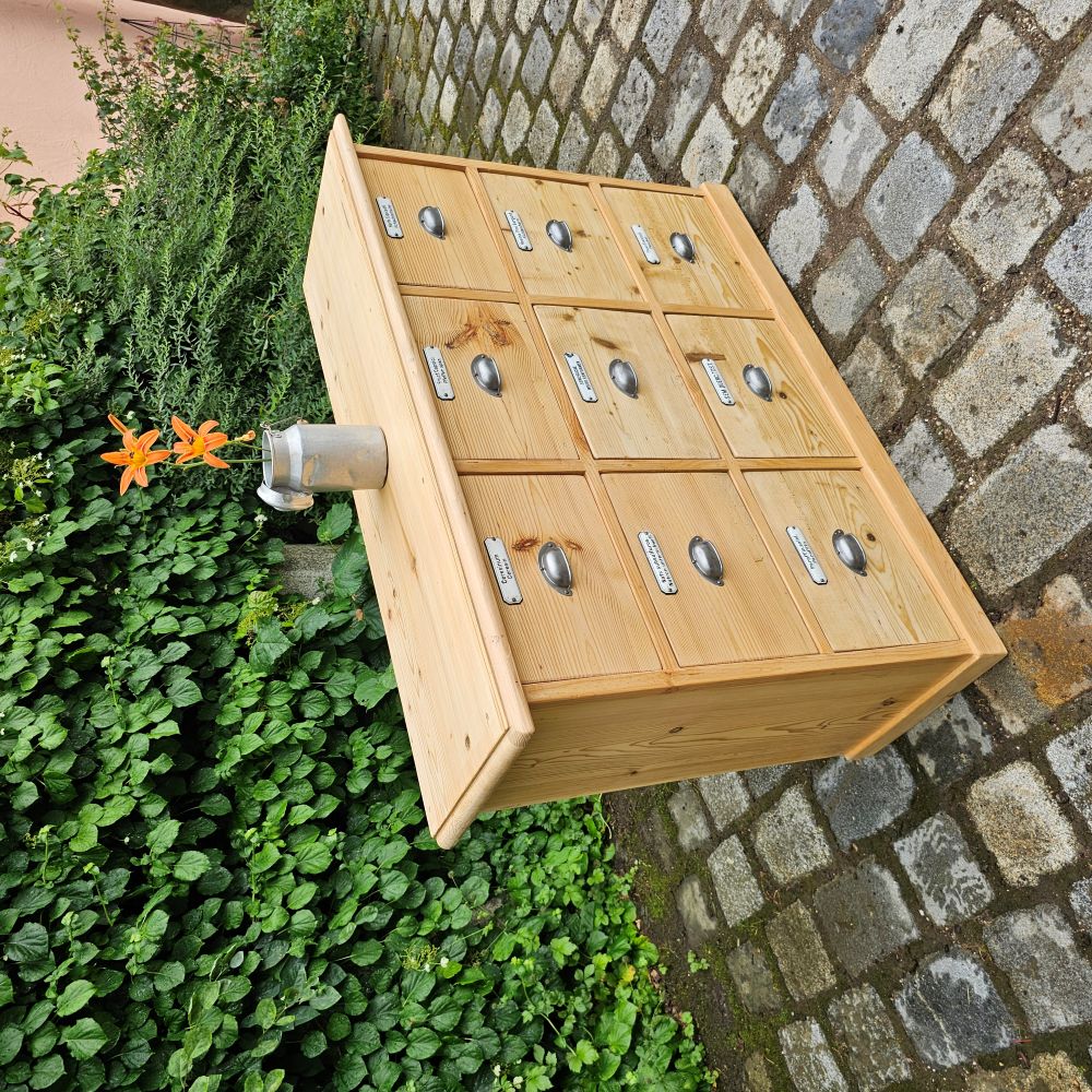 Altes antikes Schubladenschränkchen alter antiker Apothekerschrank - 244