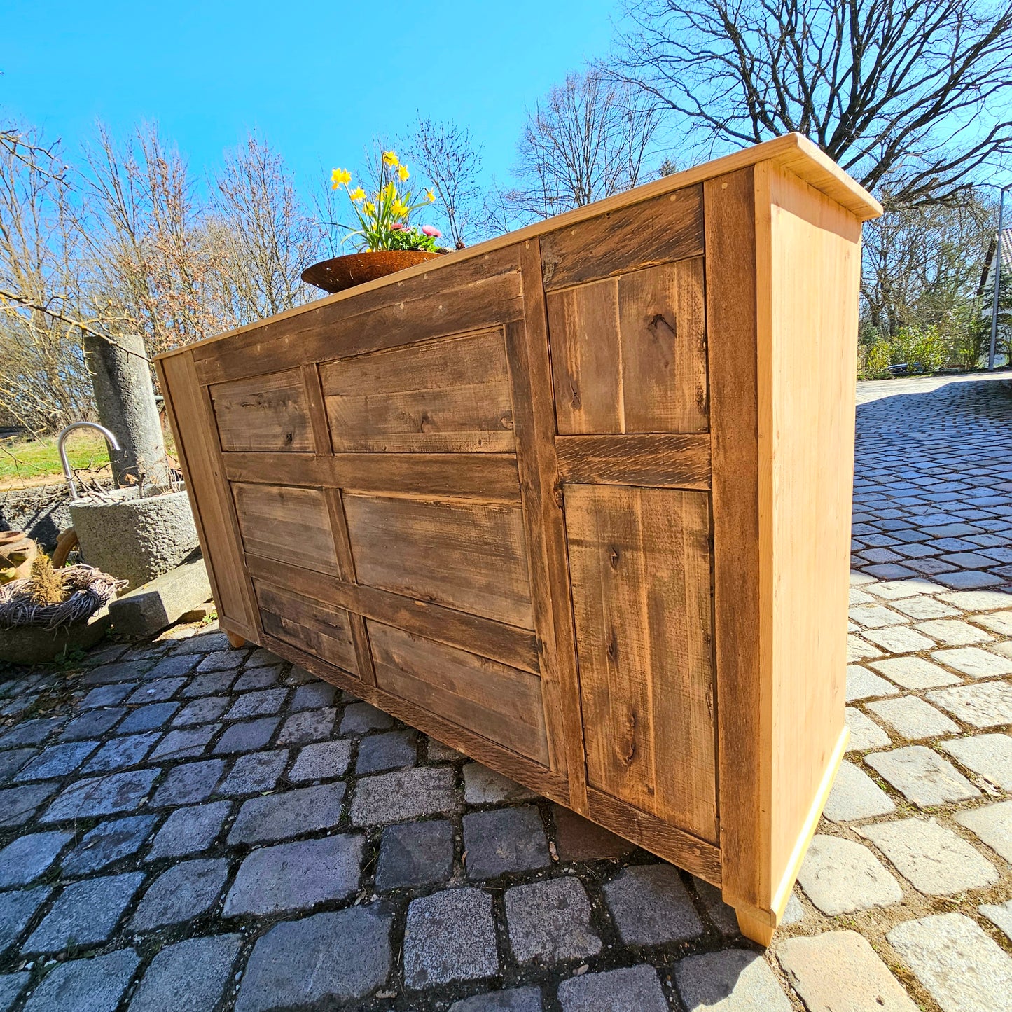 Alter antiker Apothekerschrank Schubladenschrank Highboard - 226