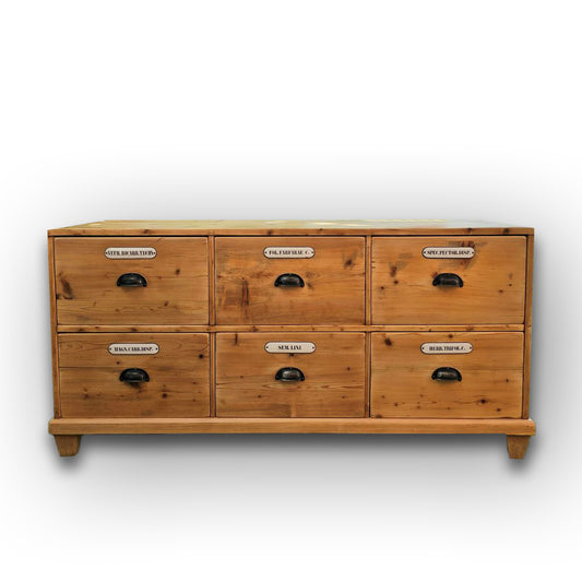 Alter antiker Apothekerschrank Apothekerkommode Schubladenschrank Lowboard TV Board - 158