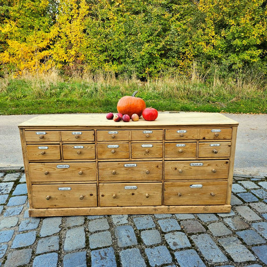 Alter antiker Apothekerschrank Schubladenschrank Ladentheke - 269