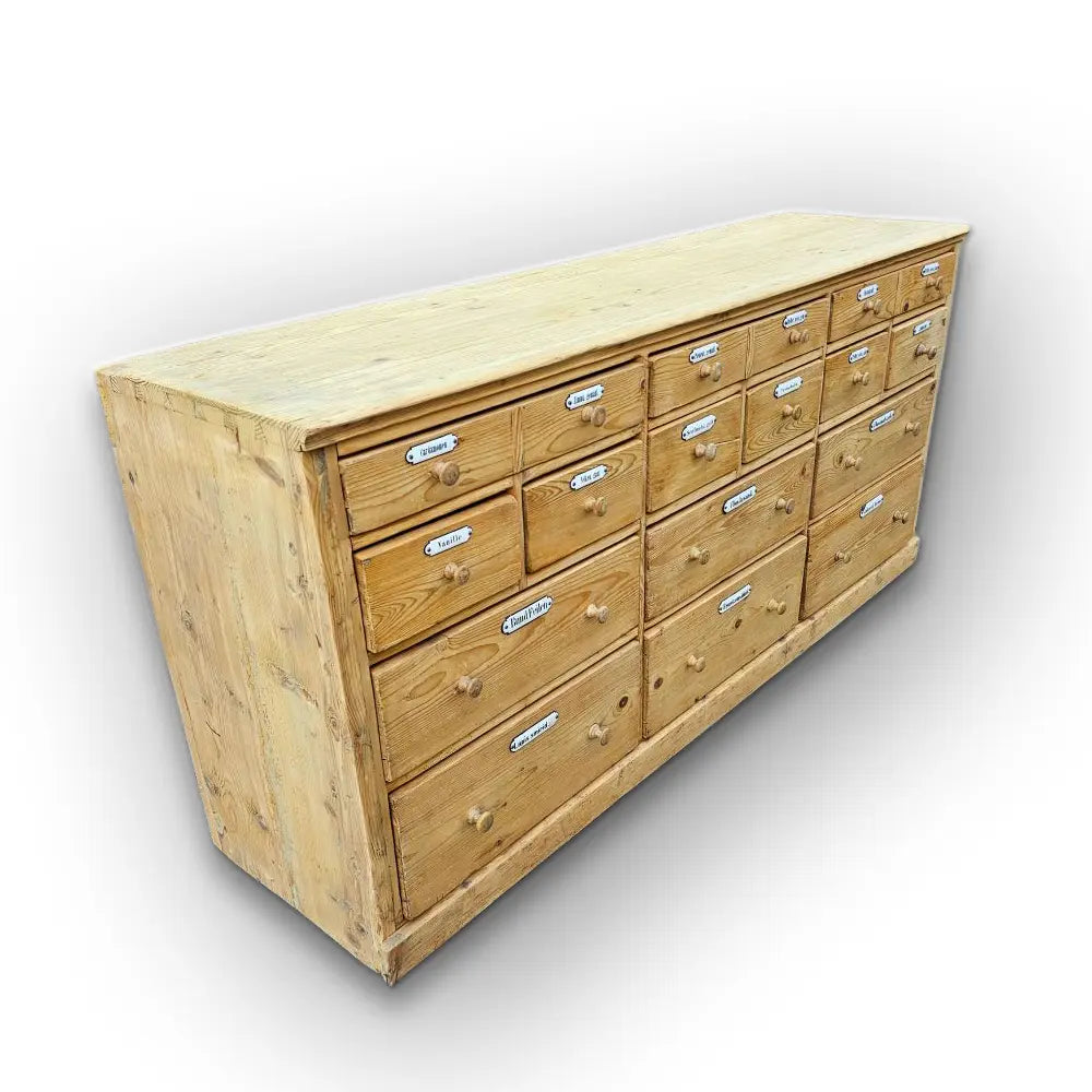 Alter antiker Apothekerschrank Schubladenschrank Ladentheke - 269