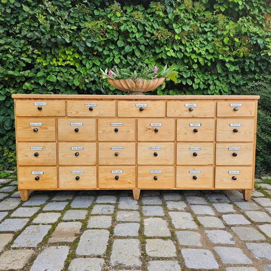 Alter antiker Apothekerschrank Apothekerkommode Schubladenschrank Drogerieschrank Zwilling - 253