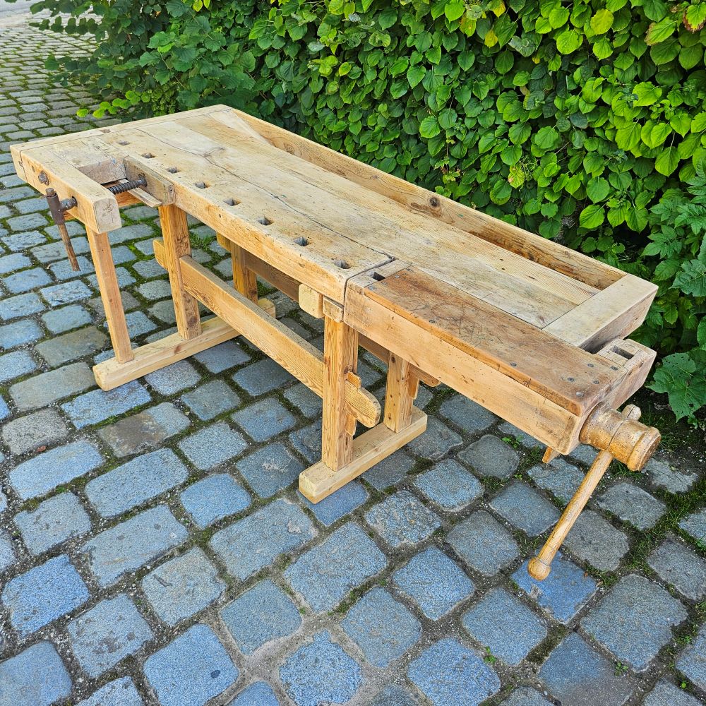 Kleine Alte rustikale Hobelbank Kaffeebar für Küche Tisch Schreibtisch - 266