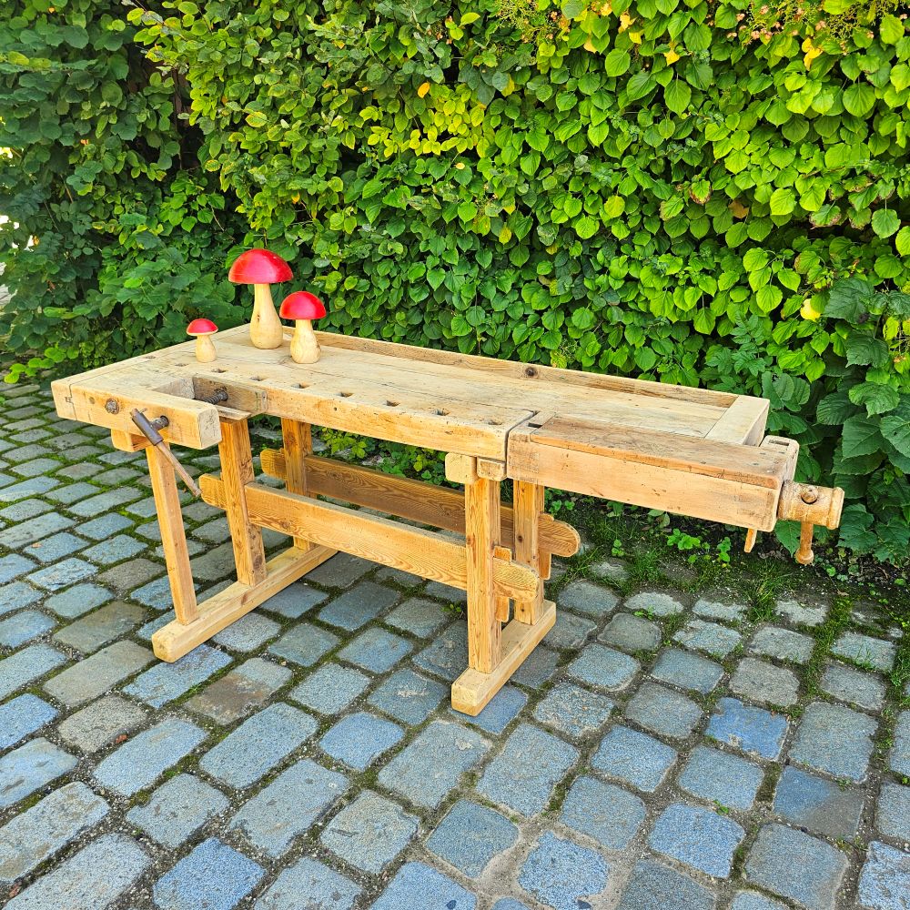Kleine Alte rustikale Hobelbank Kaffeebar für Küche Tisch Schreibtisch - 266
