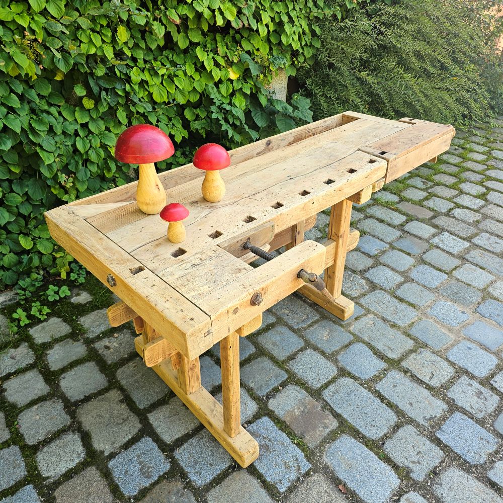 Kleine Alte rustikale Hobelbank Kaffeebar für Küche Tisch Schreibtisch - 266