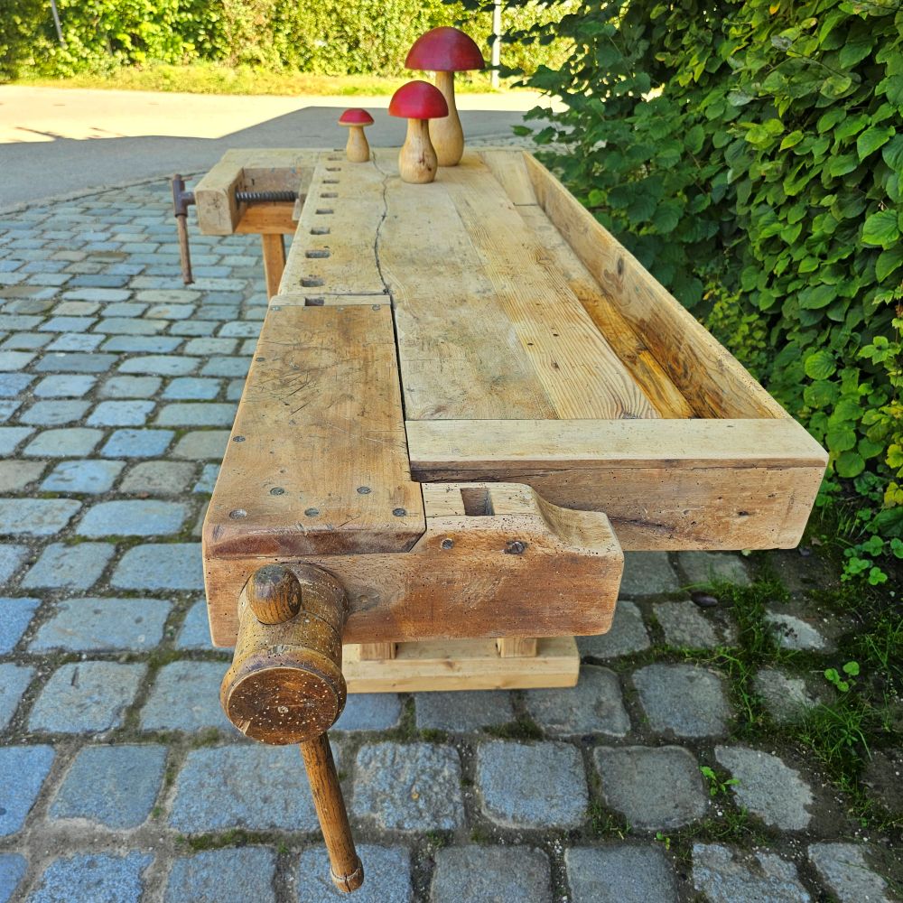 Kleine Alte rustikale Hobelbank Kaffeebar für Küche Tisch Schreibtisch - 266