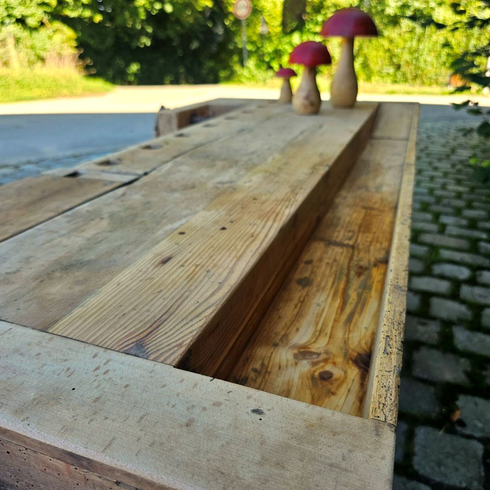 Kleine Alte rustikale Hobelbank Kaffeebar für Küche Tisch Schreibtisch - 266