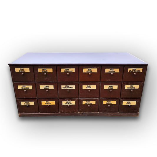 Alter antiker Apothekerschrank Apothekerkommode Schubladenschrank Adlerapotheke Erlangen- 199