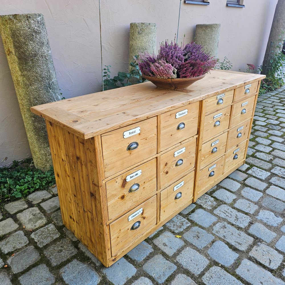 Alter antiker Apothekenschrank mit großen Schubladen Schubladenschrank - 316