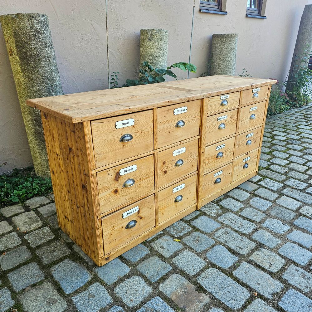 Alter antiker Apothekenschrank mit großen Schubladen Schubladenschrank - 316