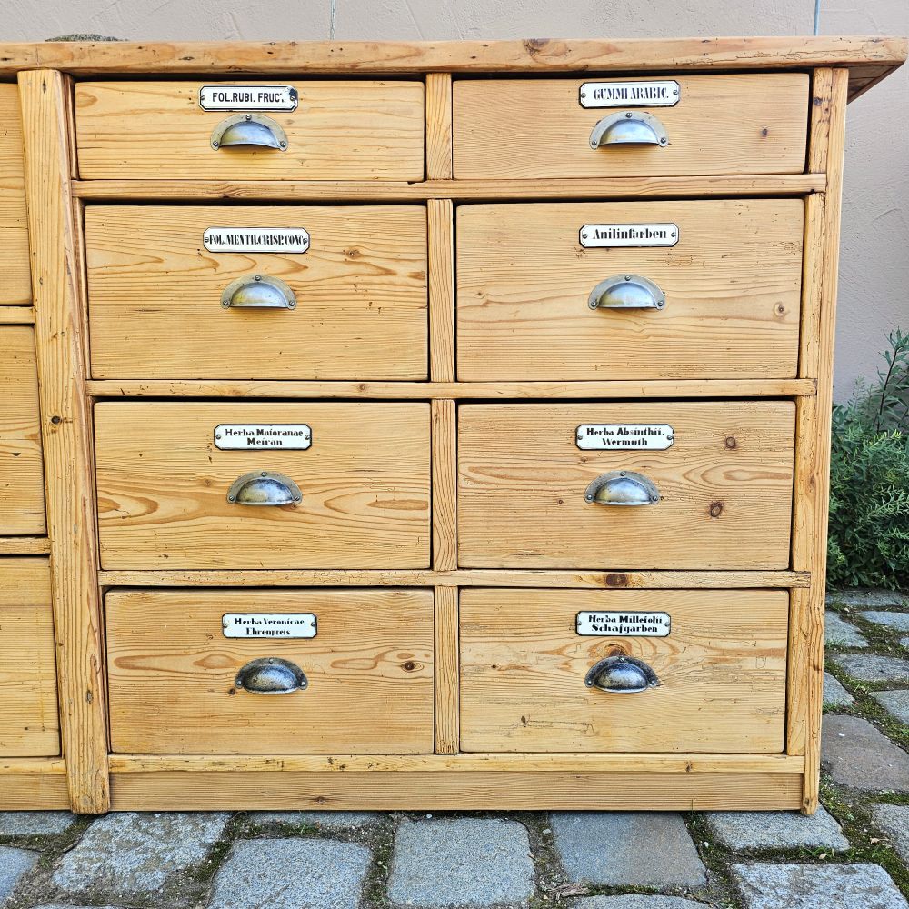 Alter antiker Apothekenschrank mit großen Schubladen Schubladenschrank - 316