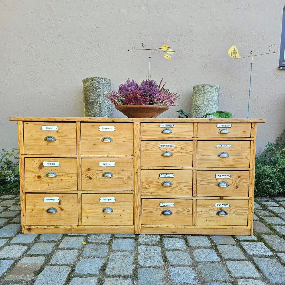Alter antiker Apothekenschrank mit großen Schubladen Schubladenschrank - 316