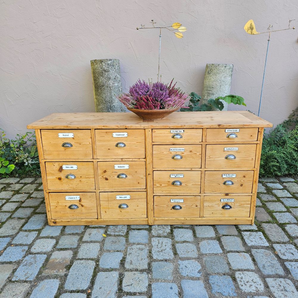 Alter antiker Apothekenschrank mit großen Schubladen Schubladenschrank - 316