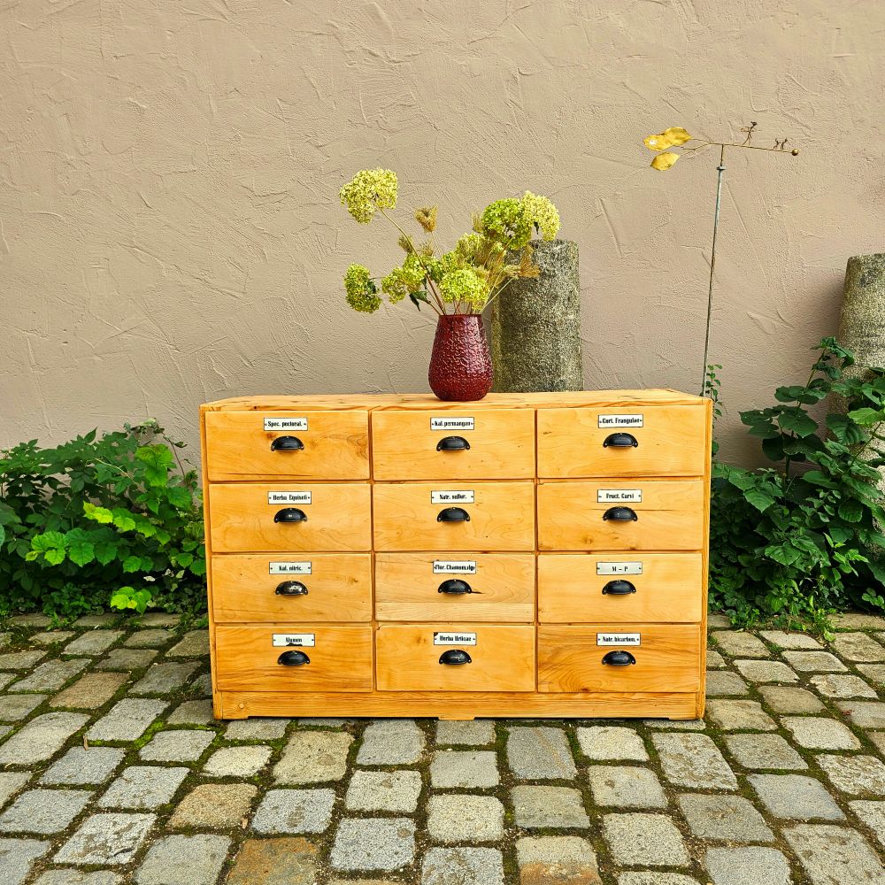 Alter antiker Apothekenschrank mit großen Schubladen Schubladenschrank - 312