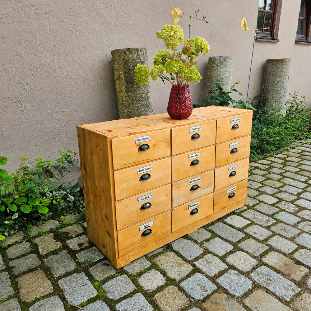 Alter antiker Apothekenschrank mit großen Schubladen Schubladenschrank - 312