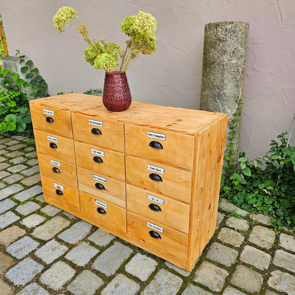 Alter antiker Apothekenschrank mit großen Schubladen Schubladenschrank - 312