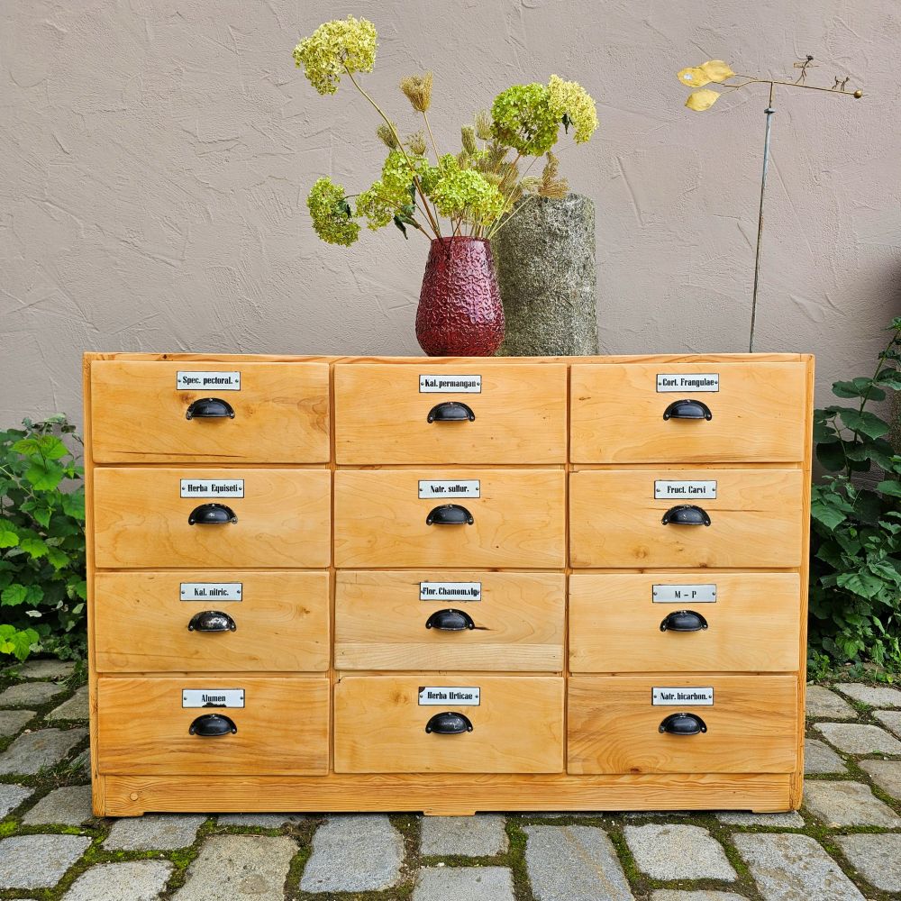 Alter antiker Apothekenschrank mit großen Schubladen Schubladenschrank - 312