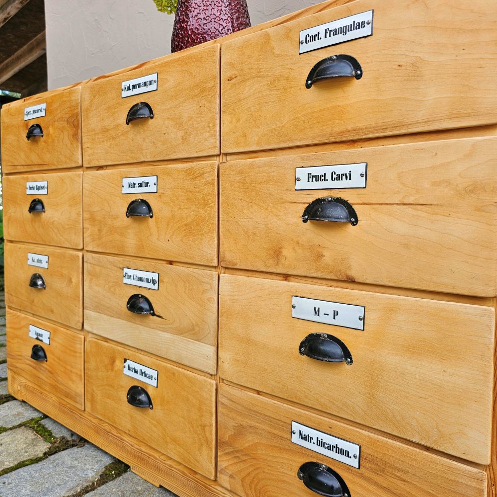 Alter antiker Apothekenschrank mit großen Schubladen Schubladenschrank - 312