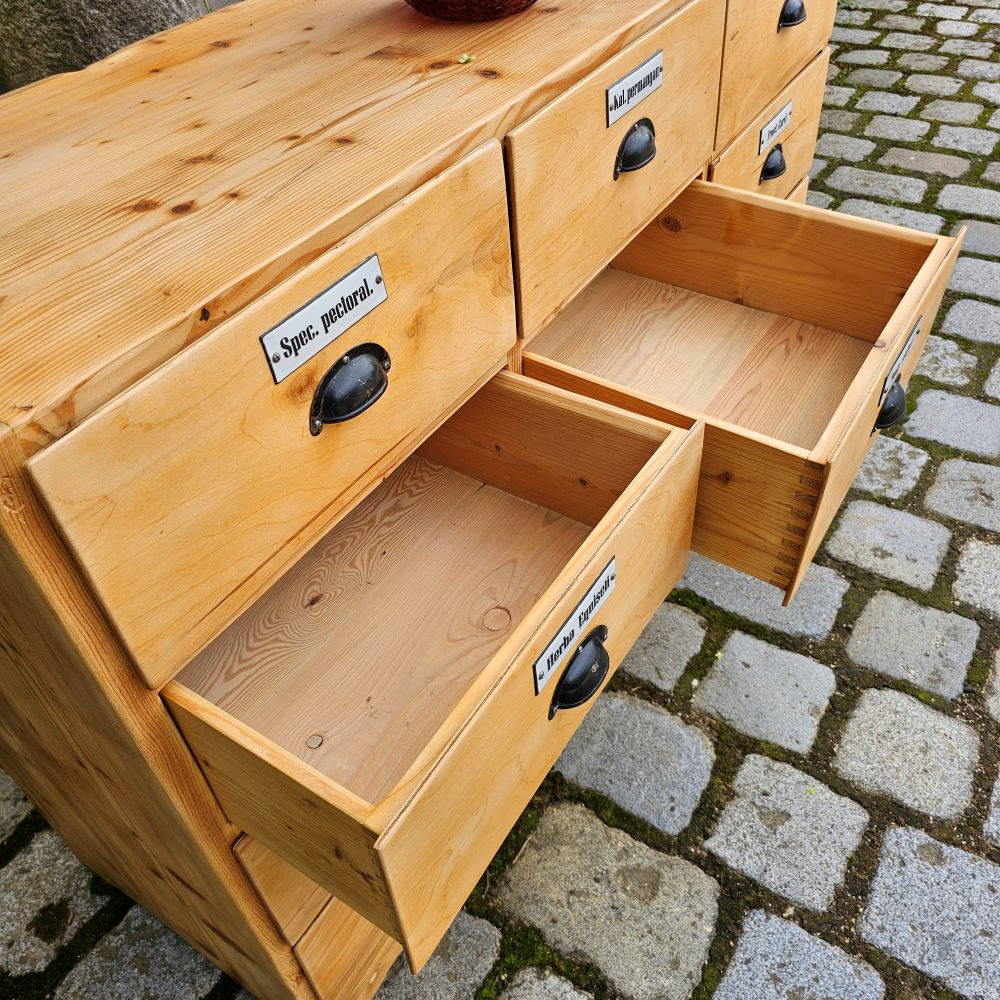 Alter antiker Apothekenschrank mit großen Schubladen Schubladenschrank - 312