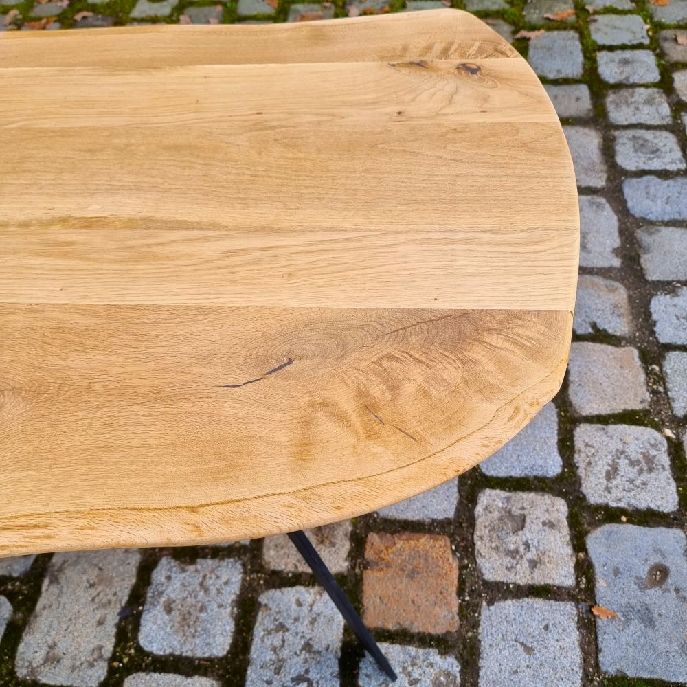 Eichentisch Vollholz Massivholztisch Tisch Esstisch mit Baumkante - 246