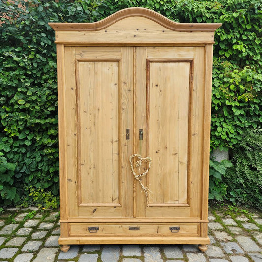 2-türiger teilbarer Schrank alt antik Weichholz - 256