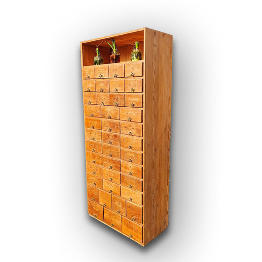 Alter antiker industrial vintage Werkzeugschrank Apothekerschrank Schubladenschrank - 213