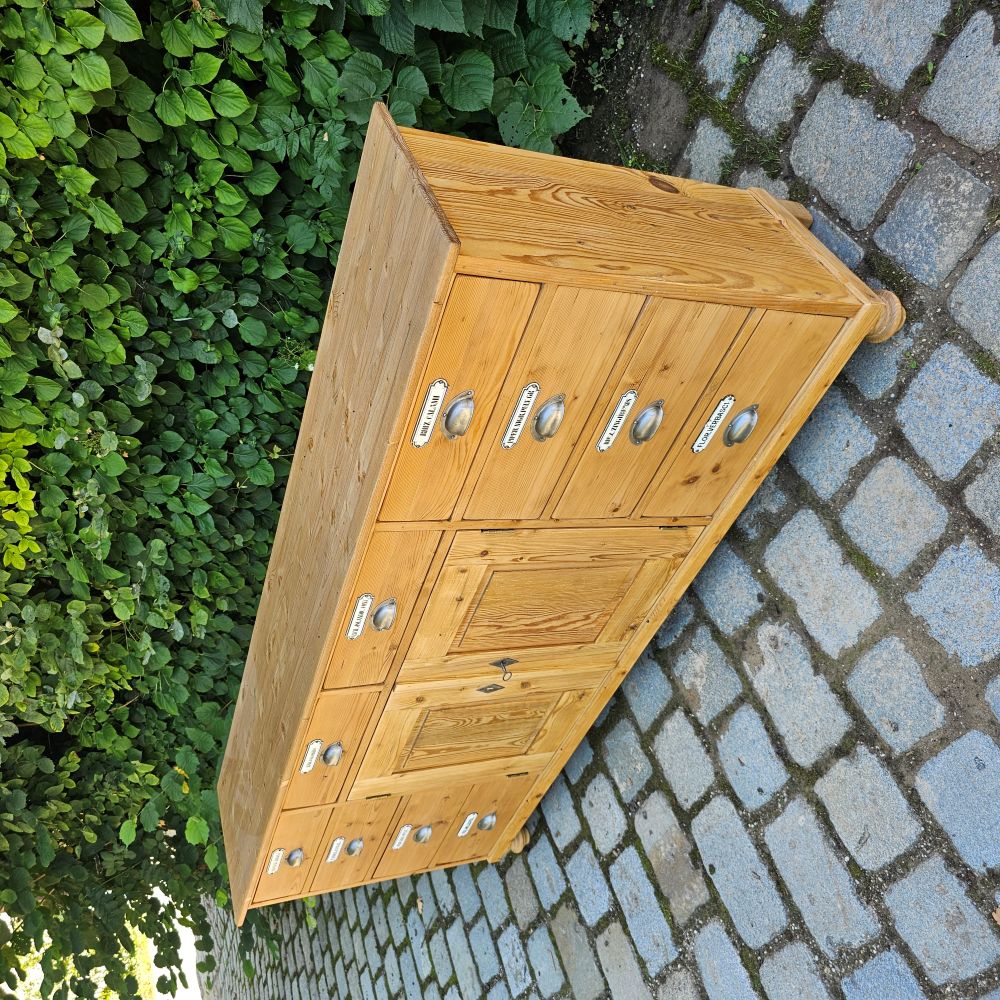 Alter antiker Apothekerschrank Schubladenschrank Ladentheke - 243