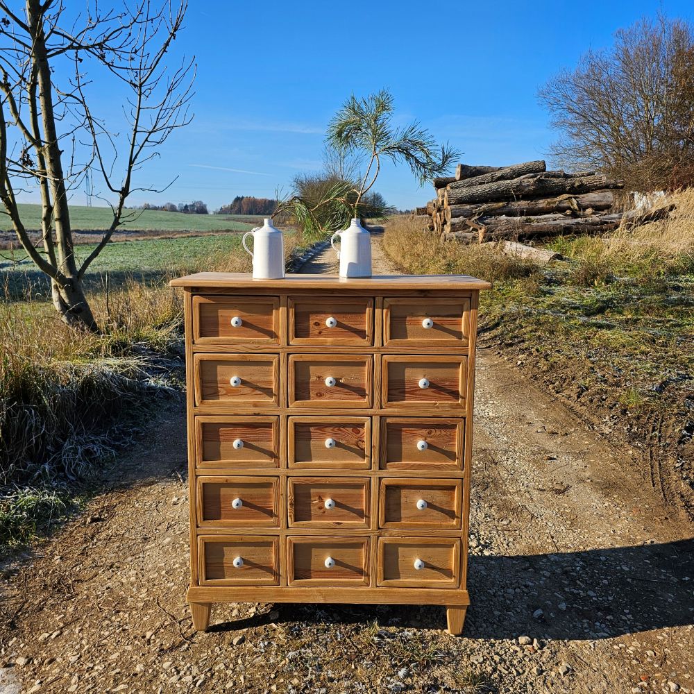 Alter antiker Apothekerschrank Apothekerkommode Schubladenschrank Sideboard - 293