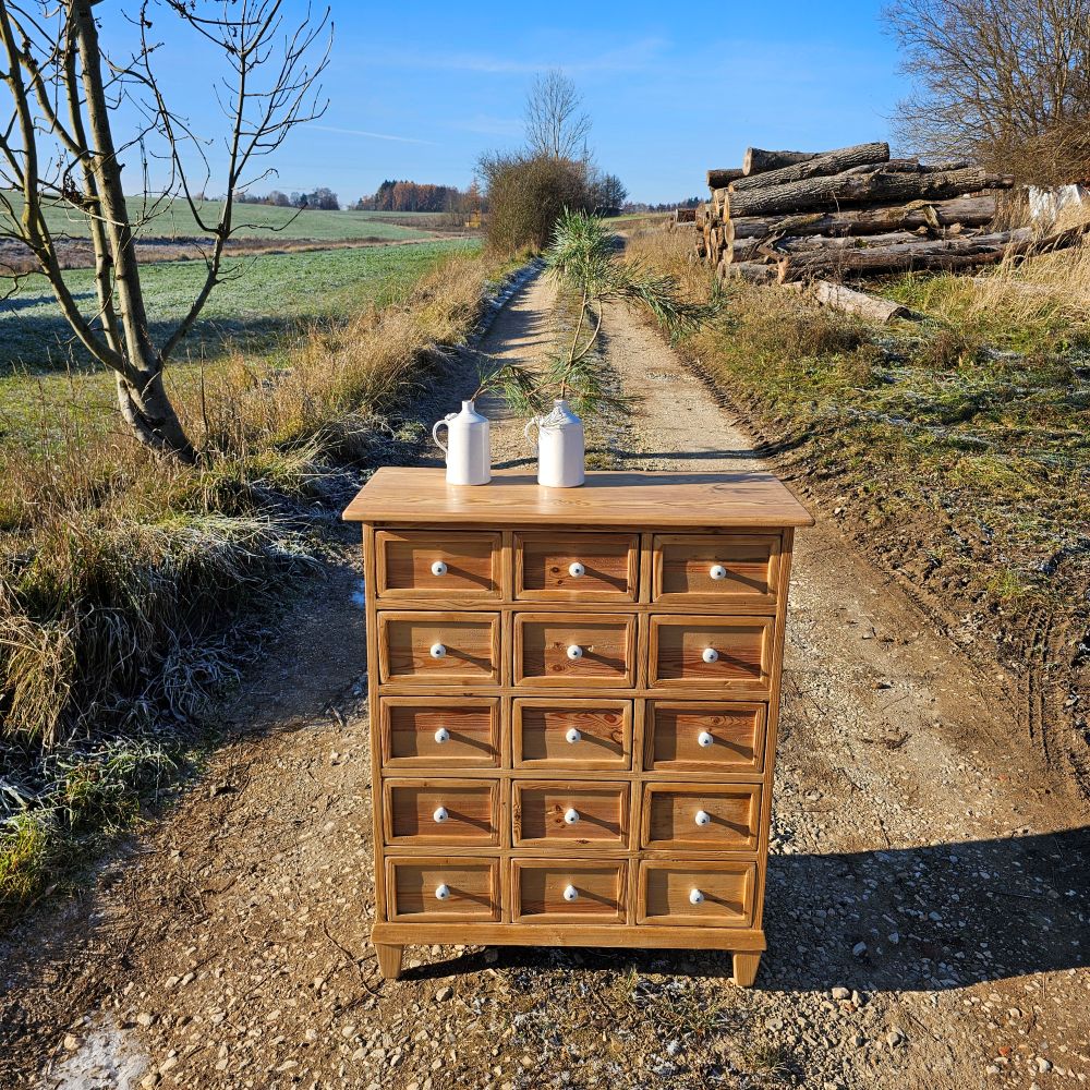 Alter antiker Apothekerschrank Apothekerkommode Schubladenschrank Sideboard - 293