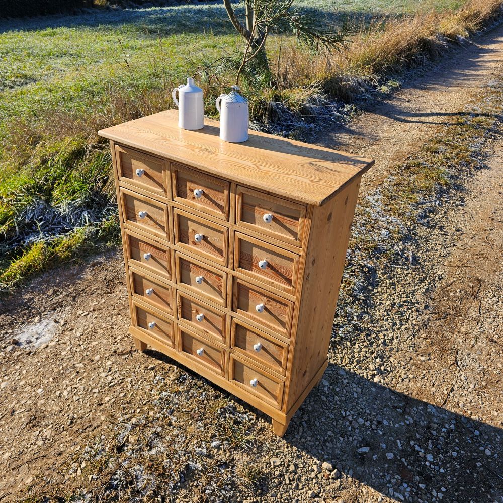 Alter antiker Apothekerschrank Apothekerkommode Schubladenschrank Sideboard - 293