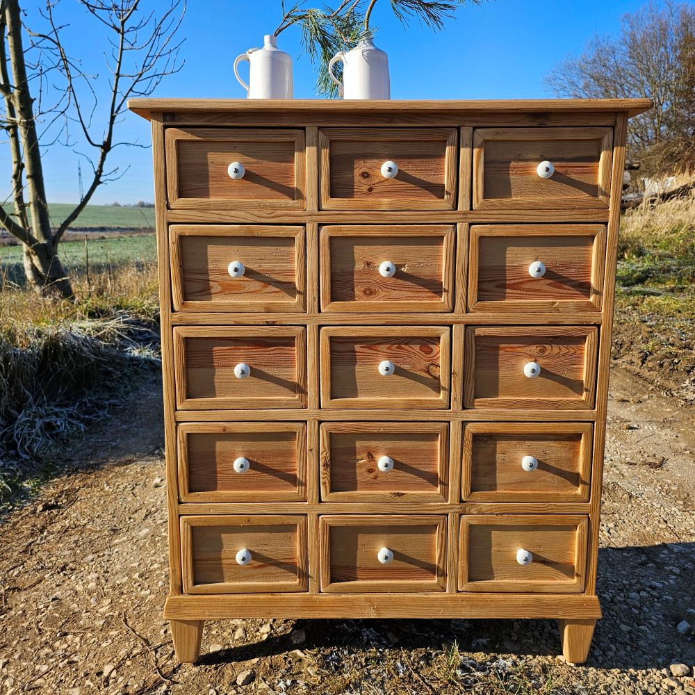 Alter antiker Apothekerschrank Apothekerkommode Schubladenschrank Sideboard - 293